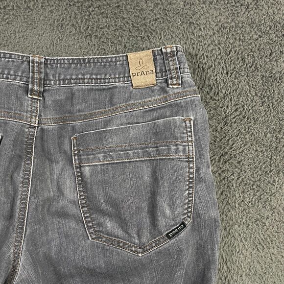 Prana Jeans Mens 32x34 Gray Bridger Slim Fit Dark Wash Denim Stretch Outdoor - Picture 10 of 16